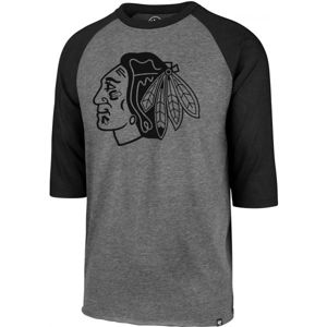47 NHL CHICAGO BLACKHAWKS IMPRINT 47 CLUB RAGLAN TEE Pánské triko, Tmavě šedá,Černá, velikost M