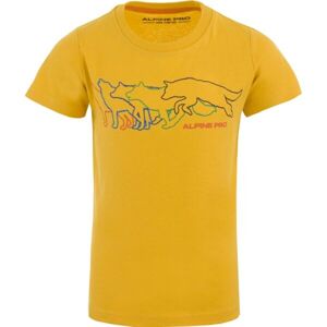 ALPINE PRO IKEFO Dětské triko, žlutá, velikost