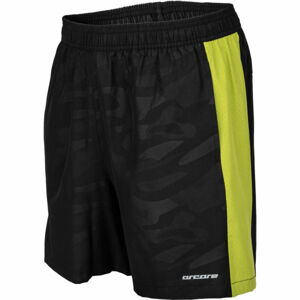 Arcore AGIS Pánské běžecké šortky, Černá,Zelená,Stříbrná, velikost M