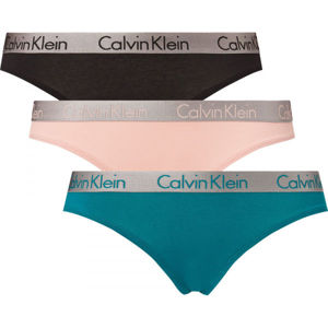Calvin Klein BIKINI 3PK Dámské kalhotky, tyrkysová, velikost XS