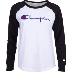 Champion CREWNECK LONG SLEEV bílá L - Dámské tričko s dlouhým rukávem