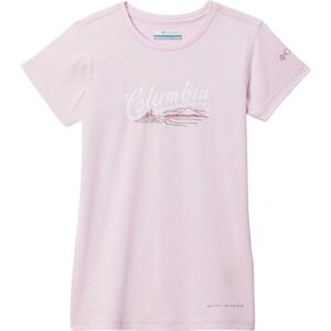 Columbia MISSION PEAK™ SHORT SLEEVE GRAPHIC SHIRT Dívčí triko, růžová, veľkosť S