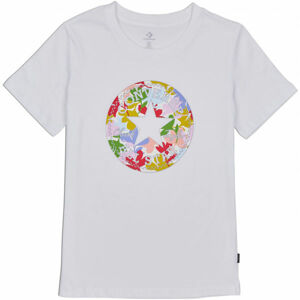 Converse FLOWER VIBES CHUCK PATCH CLASSIC TEE Bílá M - Dámské tričko