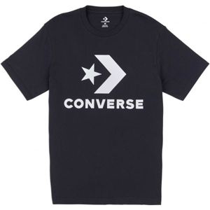 Converse STAR CHEVRON TEE Pánské triko, Černá,Bílá, velikost M