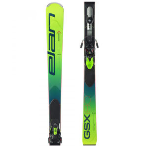 Elan GSX FX + EMX 12 Závodní sjezdové lyže, Světle zelená,Tmavě modrá, velikost 180