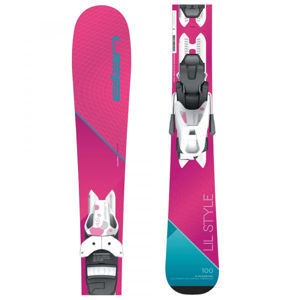 Elan LIL STYLE QS + EL 4.5 Dívčí sjezdové lyže, růžová, velikost 120