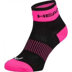 Head SOCKS YELLOW Cyklistické ponožky, Černá,Růžová, velikost 40-42