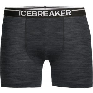 Icebreaker ANTOMICA BOXERS Pánské funkční boxerky, Tmavě šedá,Bílá, velikost M