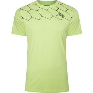 Kappa LOGO AREBO Pánské tričko, Světle zelená,Černá, velikost XL
