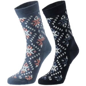 KARI TRAA TIRIL WOOL 2PK Dámské vlněné ponožky, modrá, veľkosť 39-41