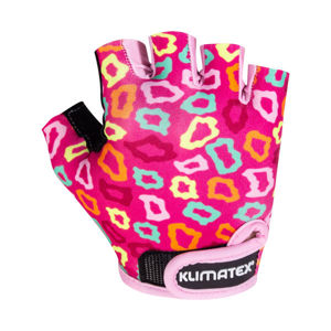Klimatex KOTTE Dětské cyklistické rukavice, růžová, veľkosť 6