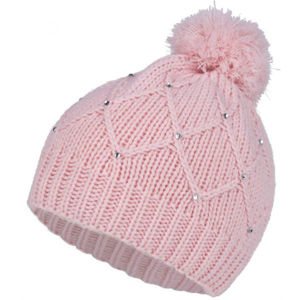 Lewro TAMIRA Dívčí pletená čepice, růžová, velikost 8-11