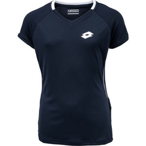 Lotto SQUADRA G II TEE PL Dívčí tenisové tričko, Tmavě modrá,Bílá, velikost L