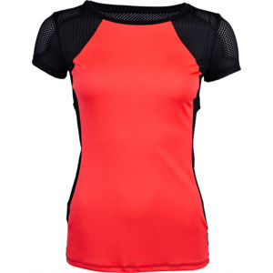 Lotto VABENE W II TEE PL Dámské fitness tričko, Červená,Černá, velikost XS