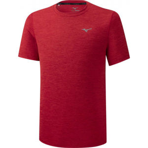 Mizuno IMPULSE CORE TEE Pánské běžecké triko, Červená,Tmavě šedá, velikost