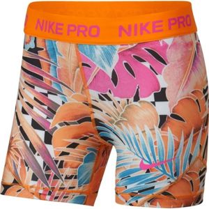 Nike NP SHORT BOY AOP1 Dívčí sportovní šortky, Oranžová,Mix, velikost M