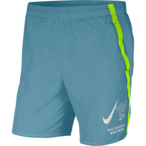 Nike CHALLENGER Pánské běžecké šortky, Tyrkysová,Bílá,Reflexní neon, velikost M