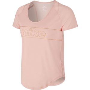 Nike TOP SS 10K GLAM W Dámské běžecké tričko, Růžová, velikost S