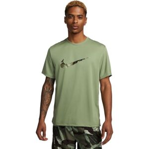 Nike DF UV SS MILER ECMO Pánské běžecké tričko, khaki, velikost S