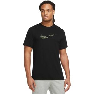 Nike DRI-FIT CAMO Pánské tričko, černá, veľkosť XXL