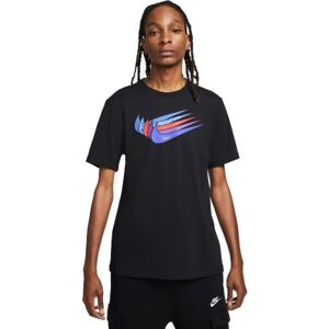 Nike NSW 12 MO SWOOSH TEE M Pánské tričko, černá, velikost XXL
