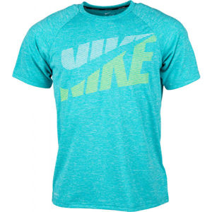 Nike HEATHER TILT modrá M - Pánské tričko do vody