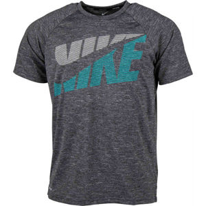 Nike HEATHER TILT černá L - Pánské tričko do vody
