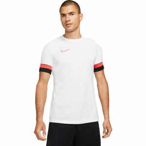Nike DRI-FIT ACADEMY Pánské fotbalové tričko, bílá, velikost XL