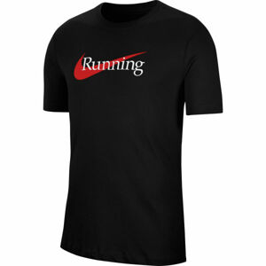 Nike DRI-FIT Pánské běžecké tričko, Černá,Červená,Bílá, velikost M
