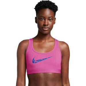 Nike SWOOSH Dámská sportovní podprsenka, růžová, veľkosť M