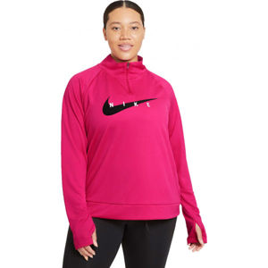 Nike SWOOSH RUN HZ MIDLAYER W Dámská běžecká mikina, růžová, velikost S