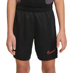 Nike DF ACD21 SHORT K Y Chlapecké fotbalové šortky, Černá,Červená, velikost XL