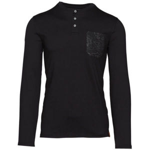 Northfinder RODZER Pánské bavlněné tričko s potiskem, černá, velikost L