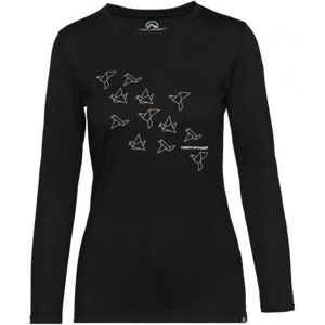 Northfinder SEWIRA Dámské bavlněné tričko s potiskem, Černá,Bílá, velikost XS
