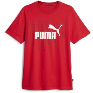 Puma GRAPHICS NO.1 Pánské triko, červená, velikost S