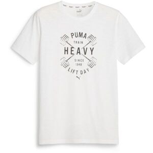 Puma GRAPHIC Pánské triko, bílá, velikost XXL