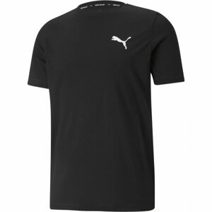 Puma ACTIVE SMALL LOGO TEE Pánské sportovní triko, Bílá,Černá, velikost L