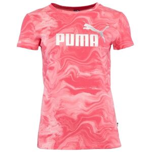 Puma ESS + MARBLEIZED TEE Dámské tričko, růžová, velikost L