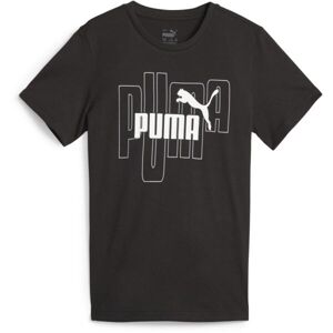 Puma GRAPHICS NO.1 LOGO TEE Chlapecké triko, černá, velikost