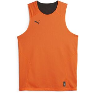 Puma HOOPS TEAM REVERSE PRACTICE JERSEY Pánský basketballový dres, oranžová, velikost XXXL