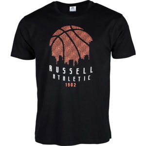 Russell Athletic B BALL SKY LINE S/S CREWNECK TEE SHIRT černá S - Pánské tričko