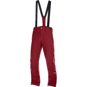 Salomon STORMSEASON Pánské lyžařské kalhoty, červená, veľkosť XL