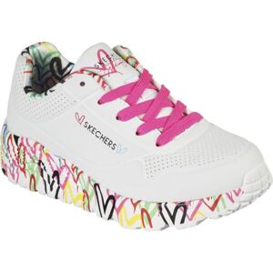 Skechers UNO LITE - LOVELY LUV Dětská volnočasová obuv, bílá, velikost 29