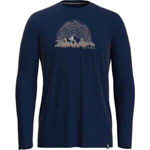 Smartwool NEVER SUMMER MOUNTAINS GRAPHIC Pánské triko, tmavě modrá, veľkosť L