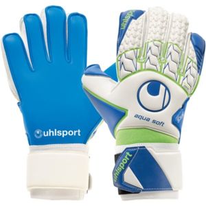 Uhlsport AGUASOFT Pánské brankářské rukavice, Bílá,Modrá,Zelená, velikost 10