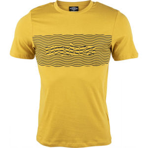 Umbro FW WARPED PANEL GRAPHIC TEE Pánské triko, Žlutá,Černá, velikost L